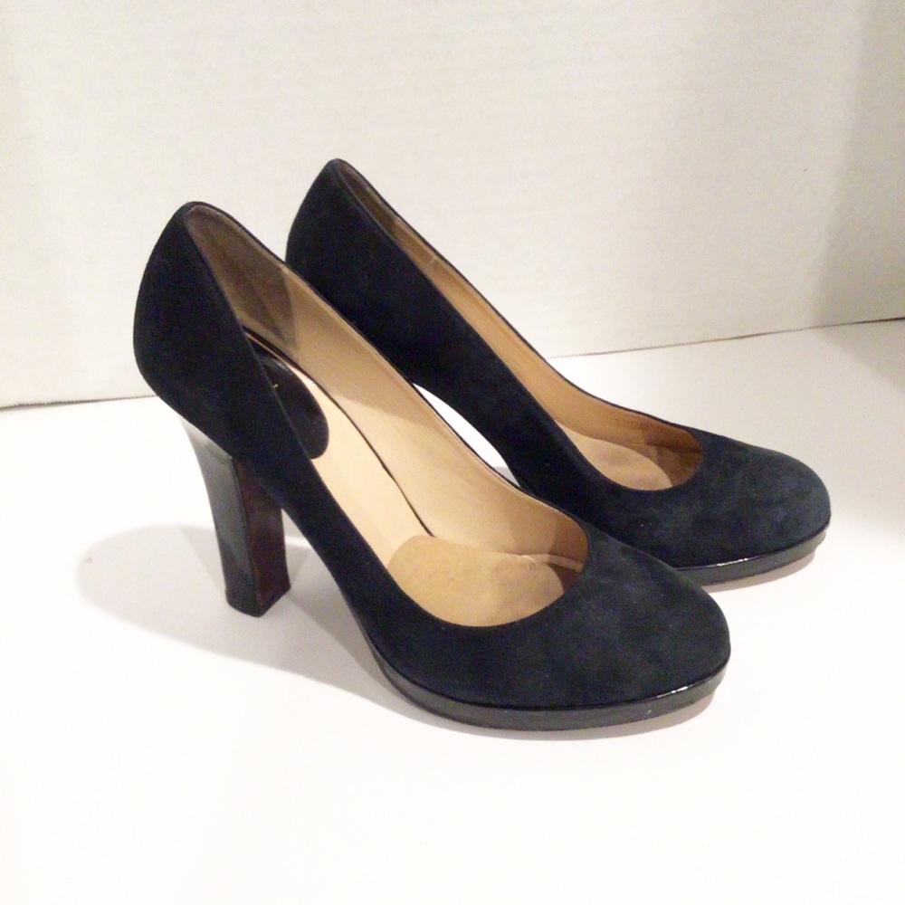 Cole Haan Black Suede Heels Size 9.5